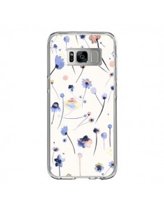 Coque Samsung S8 Blue Soft Flowers - Ninola Design
