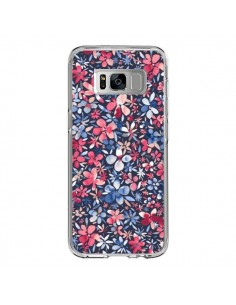 Coque Samsung S8 Colorful Little Flowers Navy - Ninola...