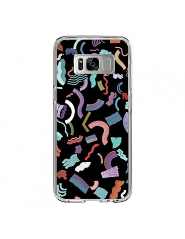 Coque Samsung S8 Curly and Zigzag Stripes Black - Ninola Design