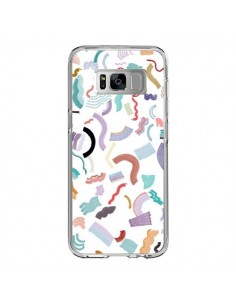Coque Samsung S8 Curly and Zigzag Stripes White - Ninola...