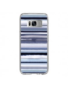 Coque Samsung S8 Degrade Stripes Watercolor Navy - Ninola...