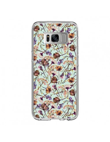 Coque Samsung S8 Dry Blue Flowers - Ninola Design