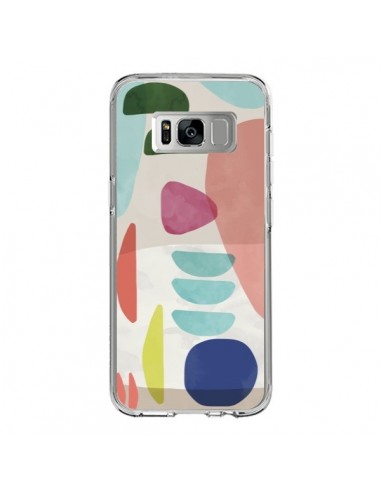 Coque Samsung S8 Moody Geometry Multi White - Ninola Design