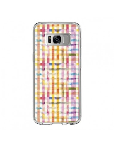 Coque Samsung S8 Vichy Black Yellow - Ninola Design