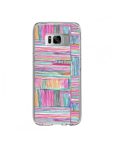 Coque Samsung S8 Watercolor Linear Meditation Pink - Ninola Design