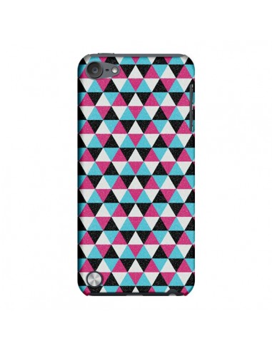 Coque Azteque Triangles Rose Bleu Gris pour iPod Touch 5 - Mary Nesrala