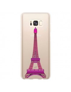 Coque Samsung S8 Plus Tour Eiffel Rose Paris Transparente...