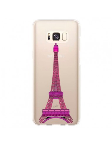 Coque Samsung S8 Plus Tour Eiffel Rose Paris Transparente - Asano Yamazaki