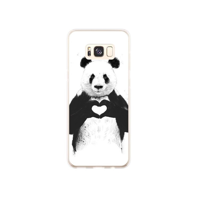 Coque Samsung S8 Plus Panda Amour All you need is love - Balazs Solti
