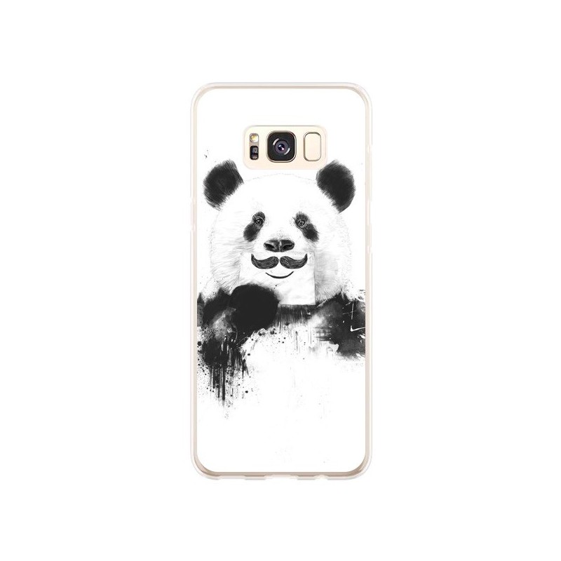 Coque Samsung S8 Plus Funny Panda Moustache Movember - Balazs Solti