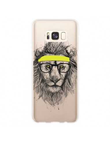 Coque Samsung S8 Plus Hipster Lion Transparente - Balazs Solti