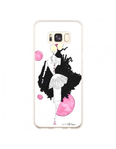 Coque Samsung S8 Plus Demoiselle Femme Fashion Mode Rose - Cécile