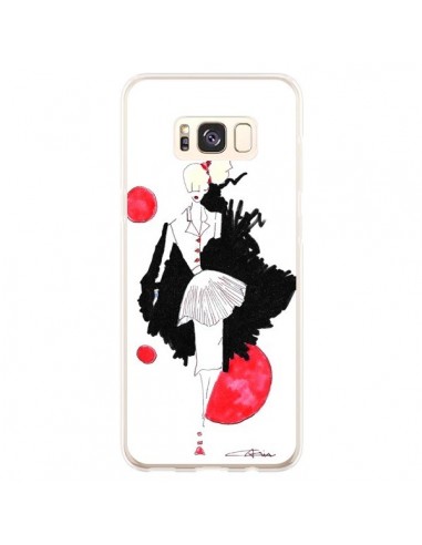 Coque Samsung S8 Plus Demoiselle Femme Fashion Mode Rouge - Cécile