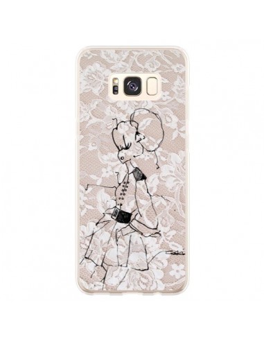 Coque Samsung S8 Plus Croquis Dentelle Femme Fashion Mode - Cécile