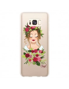 Coque Samsung S8 Plus Femme Closed Eyes Fleurs...