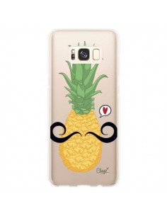 Coque Samsung S8 Plus Ananas Moustache Transparente - Chapo