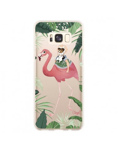 Coque Samsung S8 Plus Lolo Love Flamant Rose Chien Transparente - Chapo