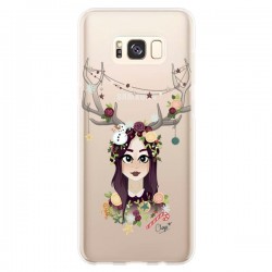 Coque Samsung S8 Plus Christmas Girl Femme Noel Bois Cerf...