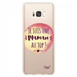 Coque Samsung S8 Plus Je suis une Maman au Top Orange...