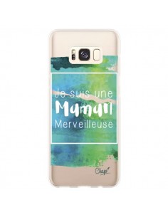 Coque Samsung S8 Plus Je suis une Maman Merveilleuse Bleu...