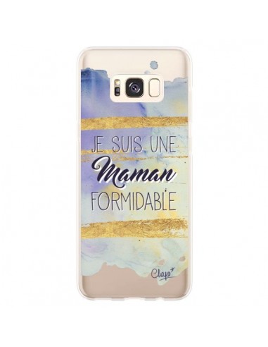 Coque Samsung S8 Plus Je suis une Maman Formidable Violet Transparente - Chapo