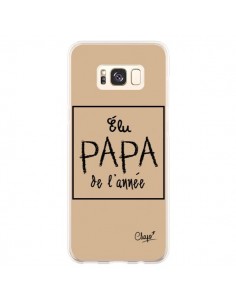 Coque Samsung S8 Plus Elu Papa de l'Année Beige - Chapo