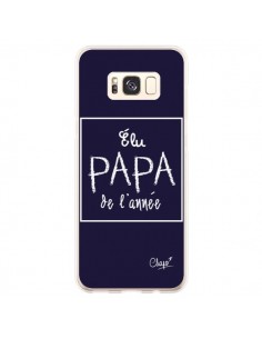 Coque Samsung S8 Plus Elu Papa de l'Année Bleu Marine -...