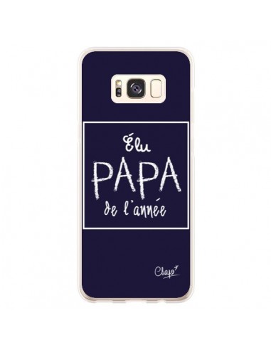 Coque Samsung S8 Plus Elu Papa de l'Année Bleu Marine - Chapo