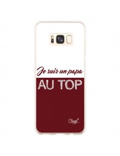 Coque Samsung S8 Plus Je suis un Papa au Top Rouge...