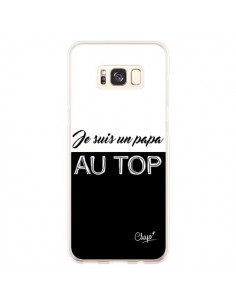 Coque Samsung S8 Plus Je suis un Papa au Top Noir - Chapo