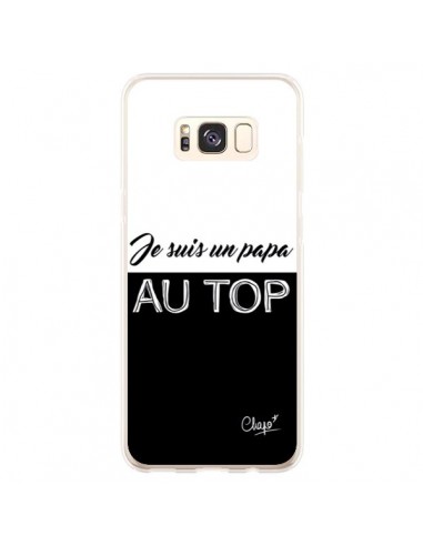 Coque Samsung S8 Plus Je suis un Papa au Top Noir - Chapo