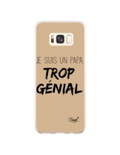 Coque Samsung S8 Plus Je suis un Papa trop Génial Beige -...