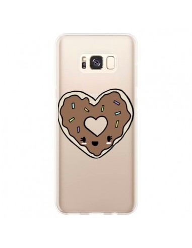 Coque Samsung S8 Plus Donuts Heart Coeur Chocolat Transparente - Claudia Ramos