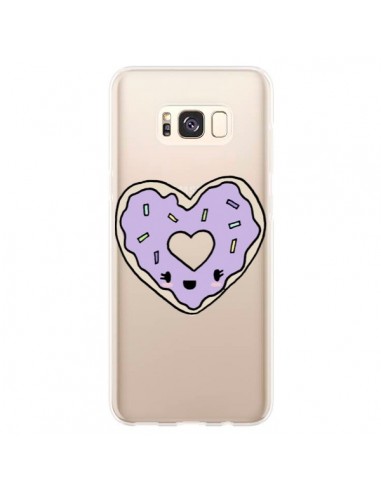Coque Samsung S8 Plus Donuts Heart Coeur Violet Transparente - Claudia Ramos