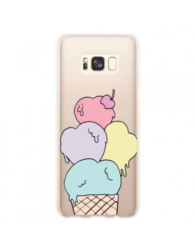 Coque Samsung S8 Plus Ice Cream Glace Summer Ete Coeur Transparente - Claudia Ramos