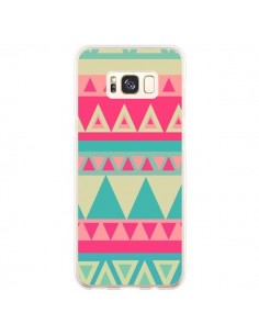 Coque Samsung S8 Plus Azteque Rose Vert - Eleaxart
