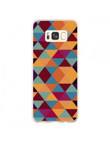 Coque Samsung S8 Plus Azteque Triangle Orange - Eleaxart