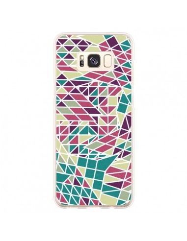 Coque Samsung S8 Plus Azteque Triangles Vert Violet - Eleaxart