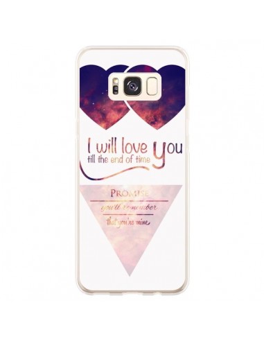 Coque Samsung S8 Plus I will love you until the end Coeurs - Eleaxart