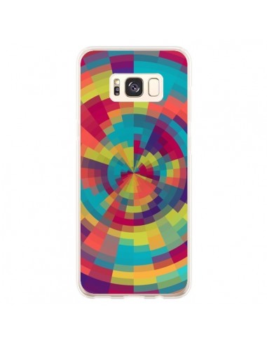 Coque Samsung S8 Plus Spirale de Couleurs Rouge Vert - Eleaxart