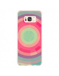 Coque Samsung S8 Plus Spirale de Couleurs Rose Vert -...