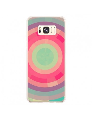 Coque Samsung S8 Plus Spirale de Couleurs Rose Vert - Eleaxart