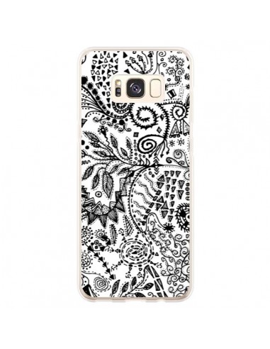 Coque Samsung S8 Plus Azteque Blanc et Noir - Eleaxart