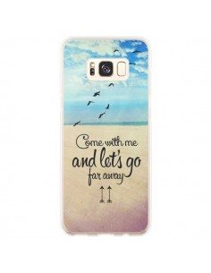 Coque Samsung S8 Plus Let's Go Far Away Beach Plage -...