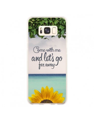 Coque Samsung S8 Plus Let's Go Far Away Flower Fleur Tournesol - Eleaxart