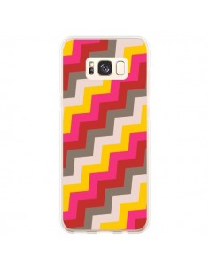 Coque Samsung S8 Plus Lignes Triangle Azteque Rose Rouge...