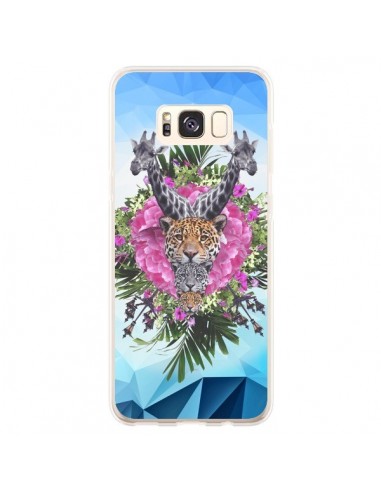 Coque Samsung S8 Plus Girafes Lion Tigre Jungle - Eleaxart