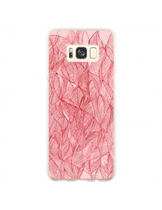 Coque Samsung S8 Plus Courbes Meandre Rouge Cerise -  Léa...