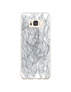 Coque Samsung S8 Plus Courbes Meandre Blanc Noir -  Léa...