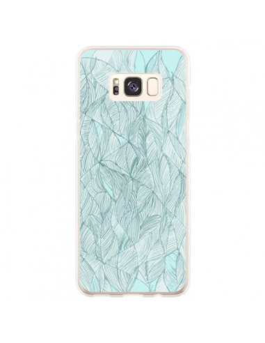 Coque Samsung S8 Plus Courbes Meandre Bleu Vert Nuageux -  Léa Clément